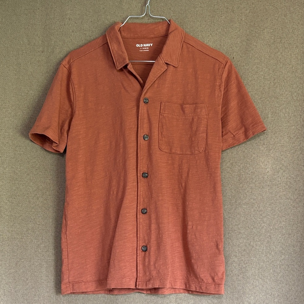 Old Navy Kids Terracotta Button Down Shirt Size 10